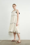 EMBROIDERED TIER DRESS