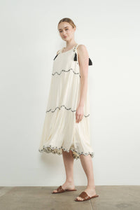 EMBROIDERED TIER DRESS