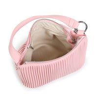 Ella Crossbody  -  Recycled Vegan Bag  - Light Pink Pleated