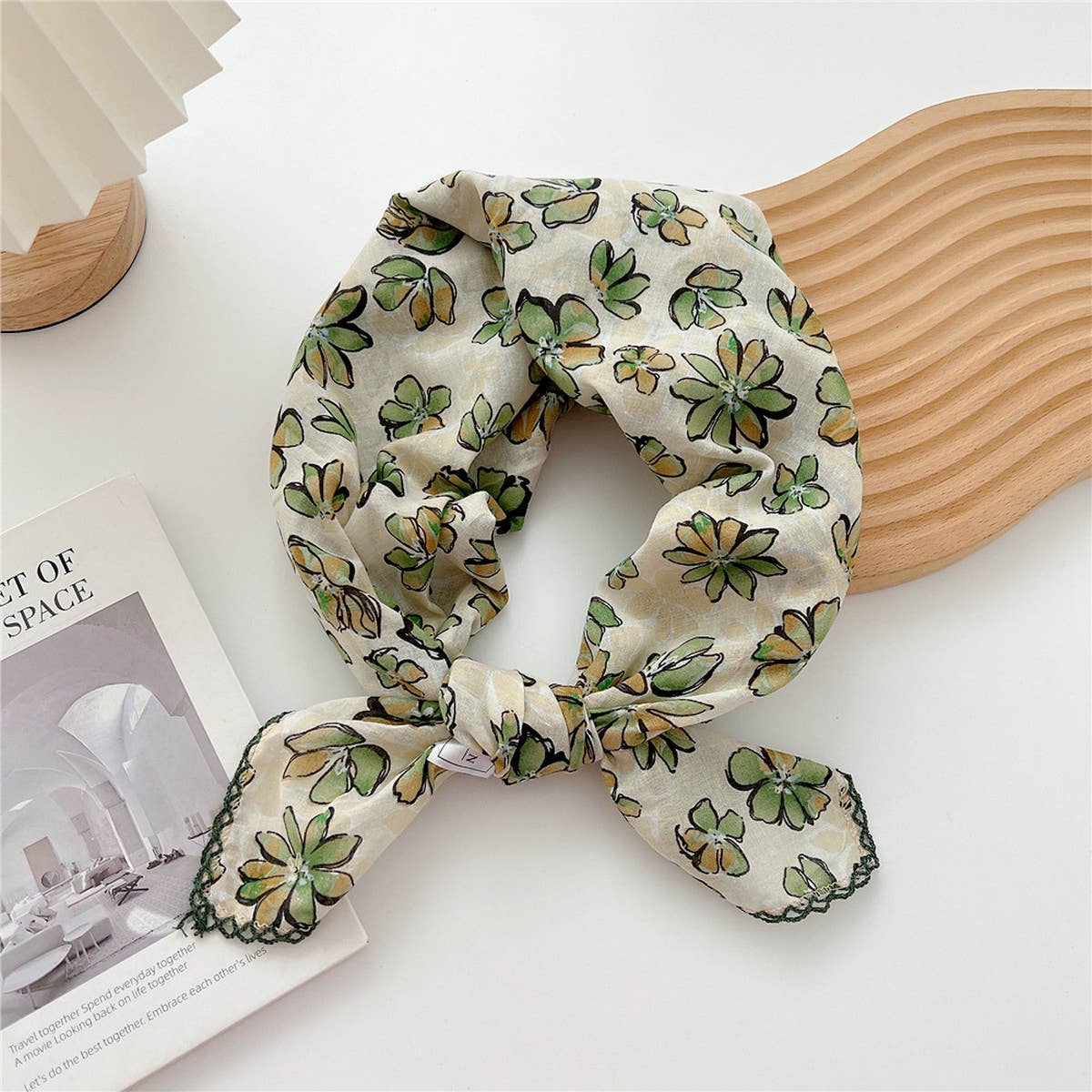Cotton Linen Square Scarf