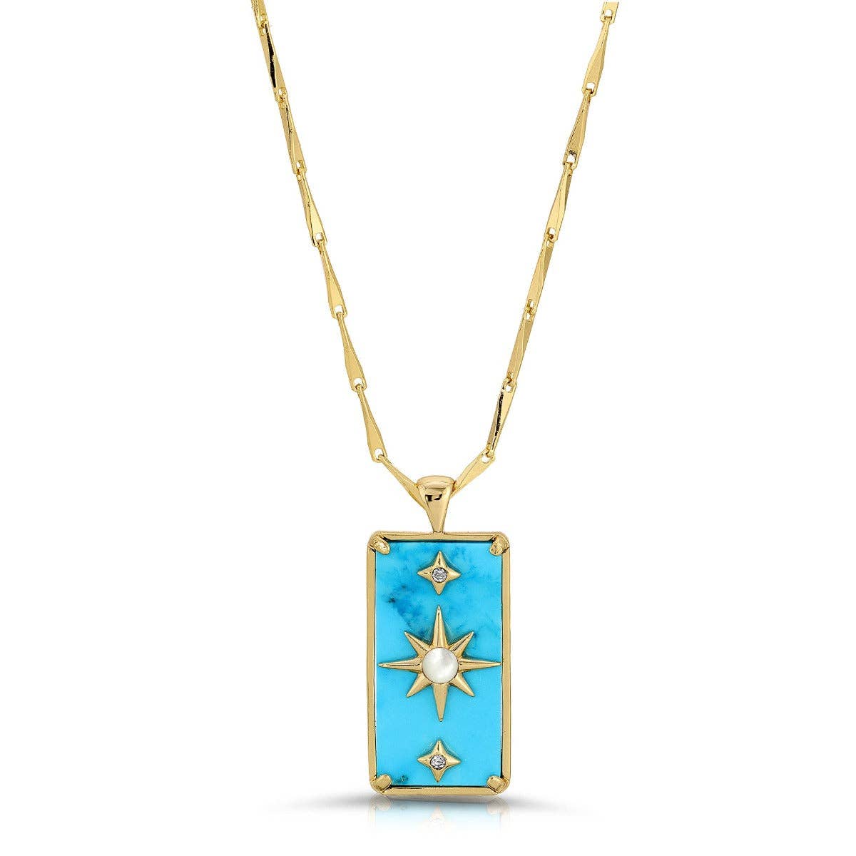 Starman Pendant- Turquoise/Mother of Pearl
