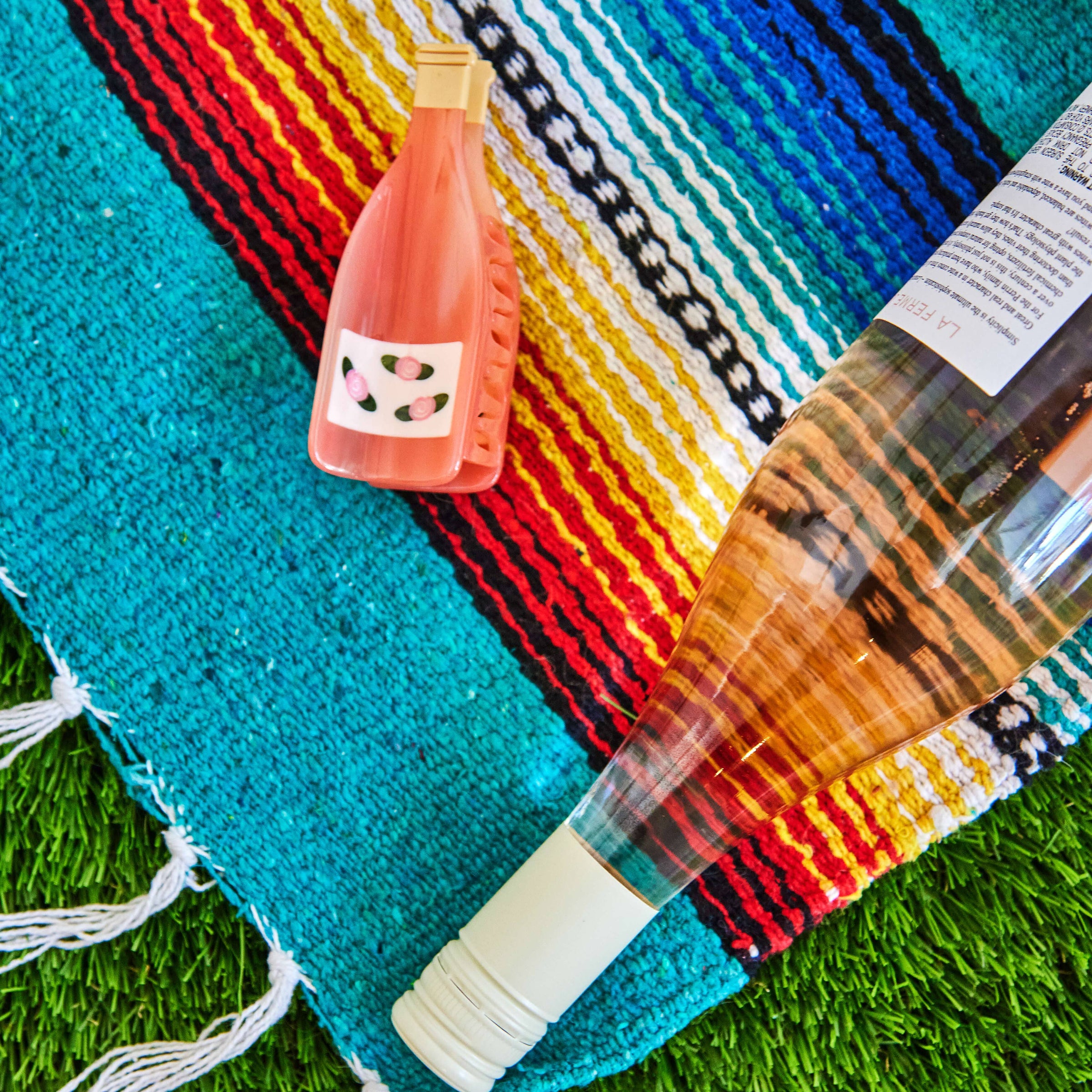 Large Rose Wine Bottle Hair Claw Clip