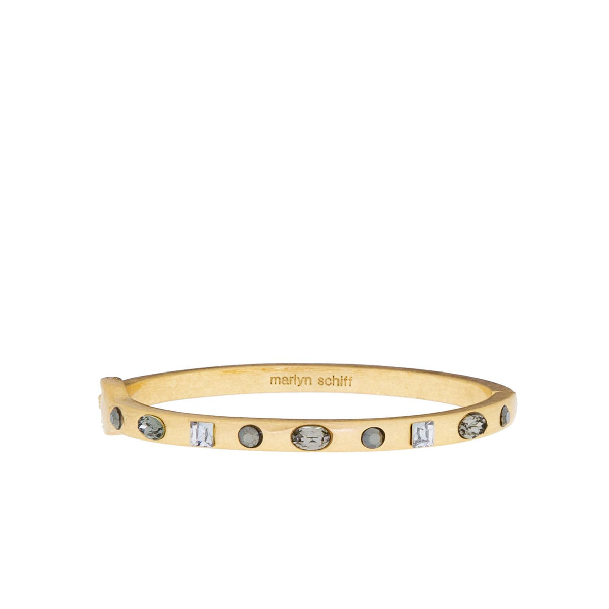 Multi shape crystal bangle