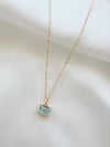 Everly Light Blue Aquamarine CZ Necklace Gold Filled