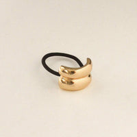 Mini Double Arch Metal Ponytail Hair Tie | Gold