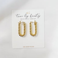 Dockside Croissant Hoops Earrings Gold Filled