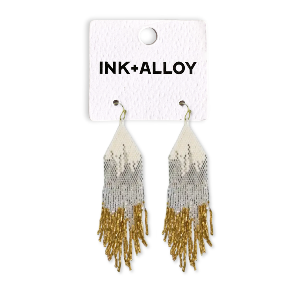 Claire Ombre Beaded Fringe Earrings