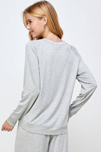 FRENCH TERRY ROUND NECK TOP