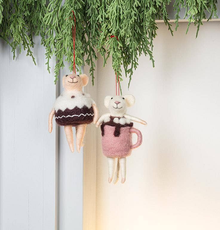 Mouse in Hot Chocolate Mug Ornament