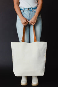 Cream & Tan Aztec Tote