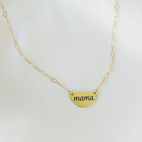 Happy Mama Pendant Gold Filled Necklace
