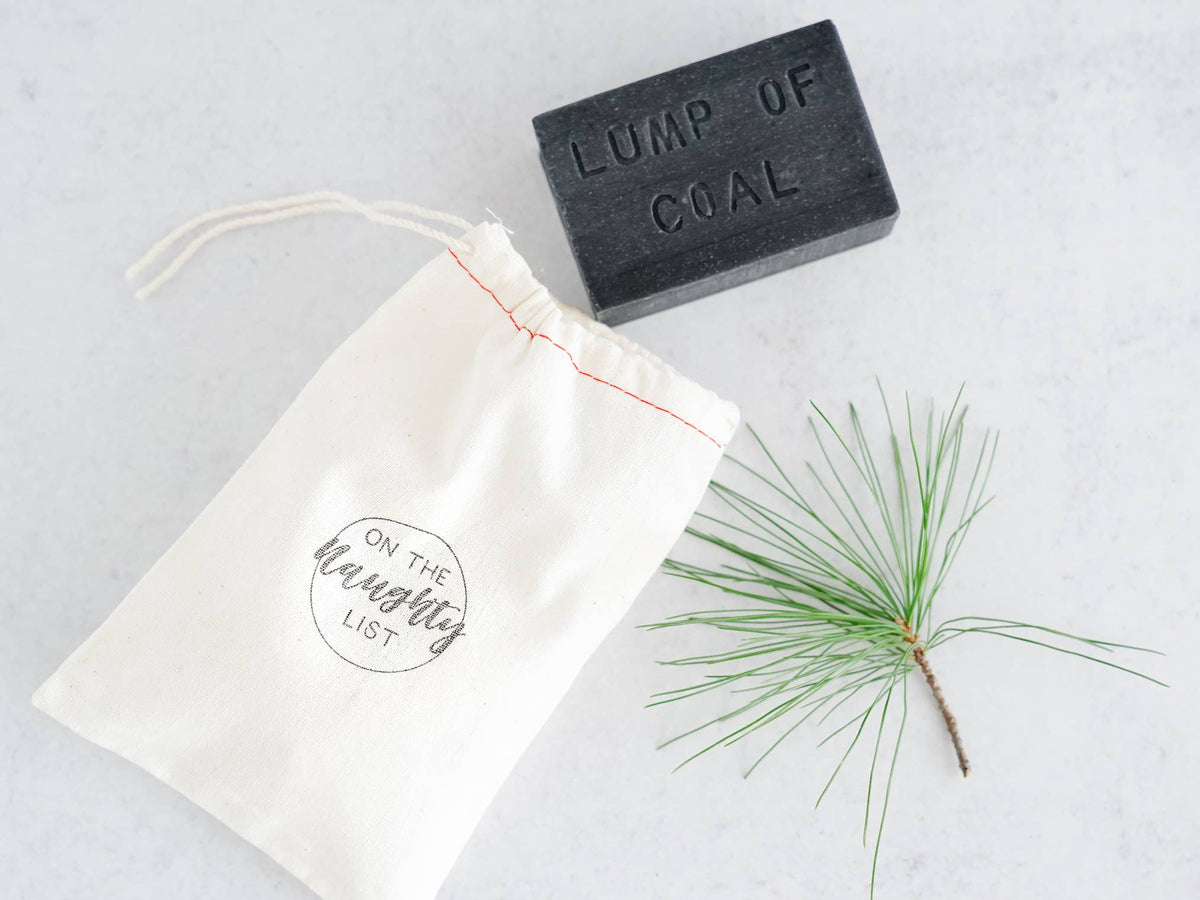 Stocking Stuffer Lump of Coal - Charcoal Soap in bag