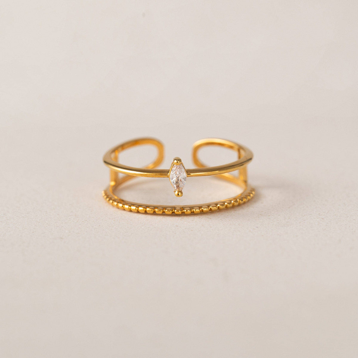 Marquise Ring | Stacked Look Ring | Cubic Zirconia Ring