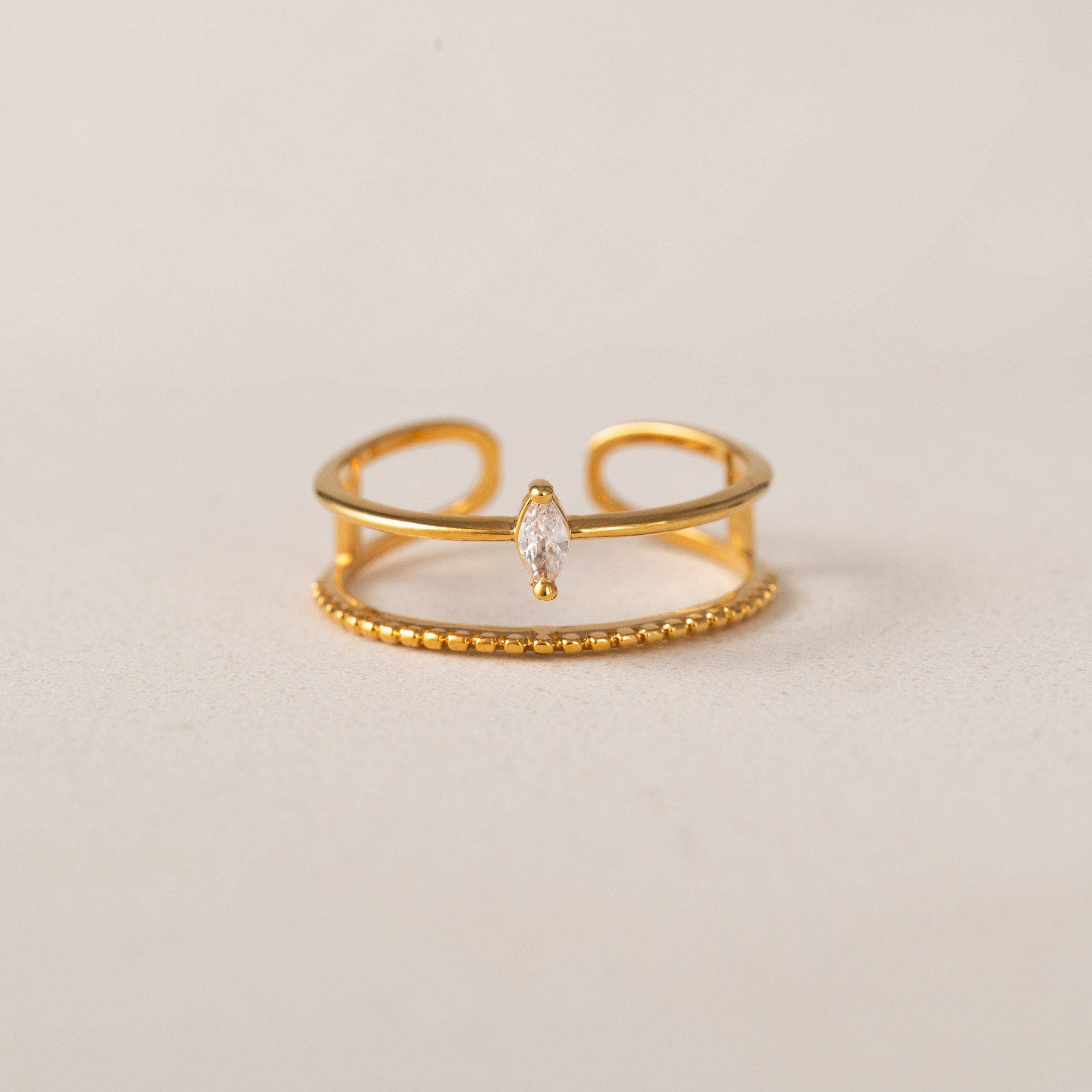 Marquise Ring | Stacked Look Ring | Cubic Zirconia Ring