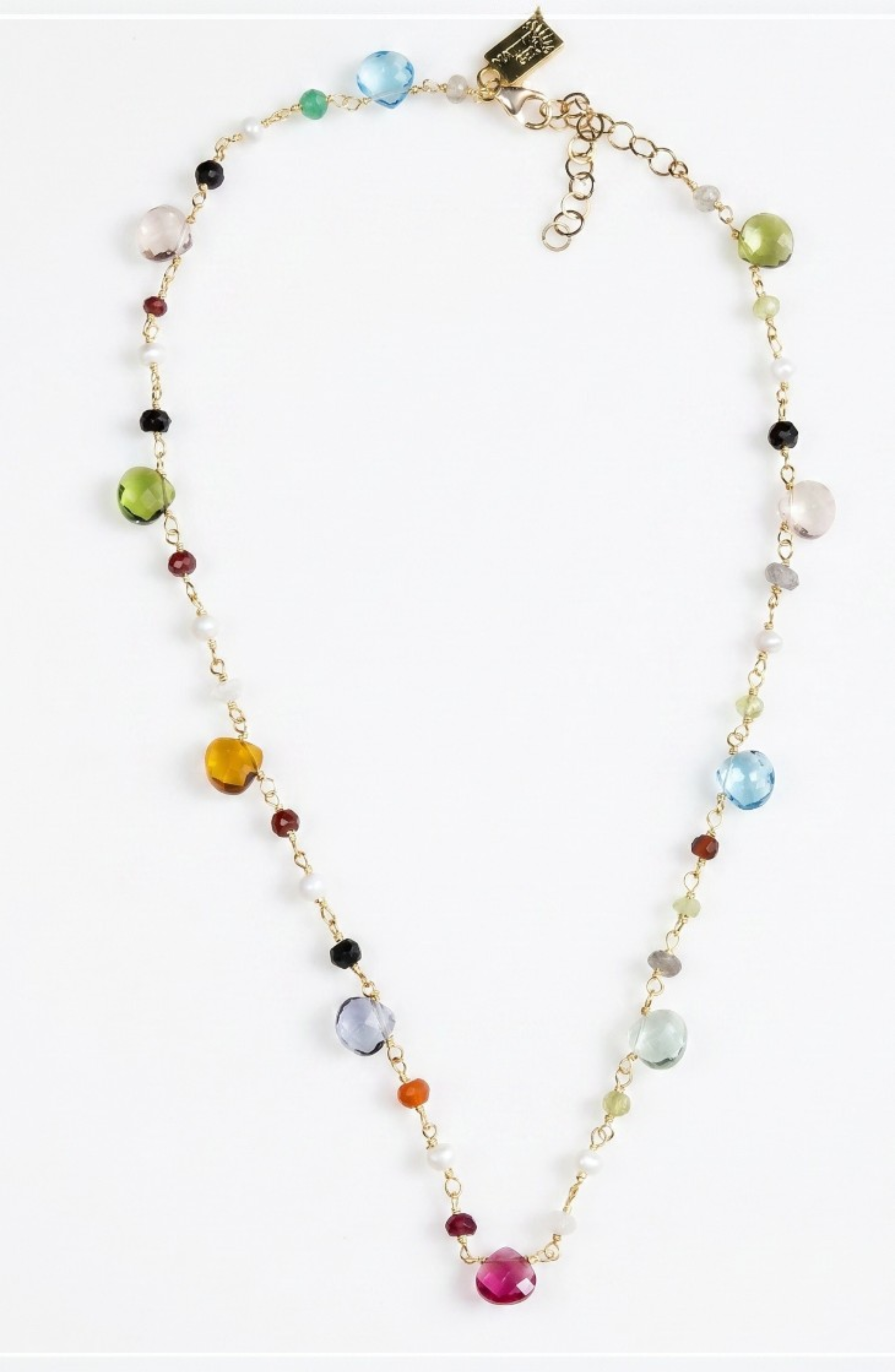 GUM DROP NECKLACE- RAINBOW + SHORT