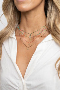Elsa Mini Heart Necklace Turquoise
