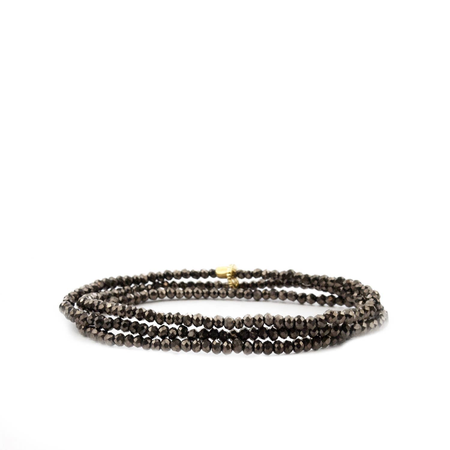 Mini stretch crystal beaded wrap bracelet