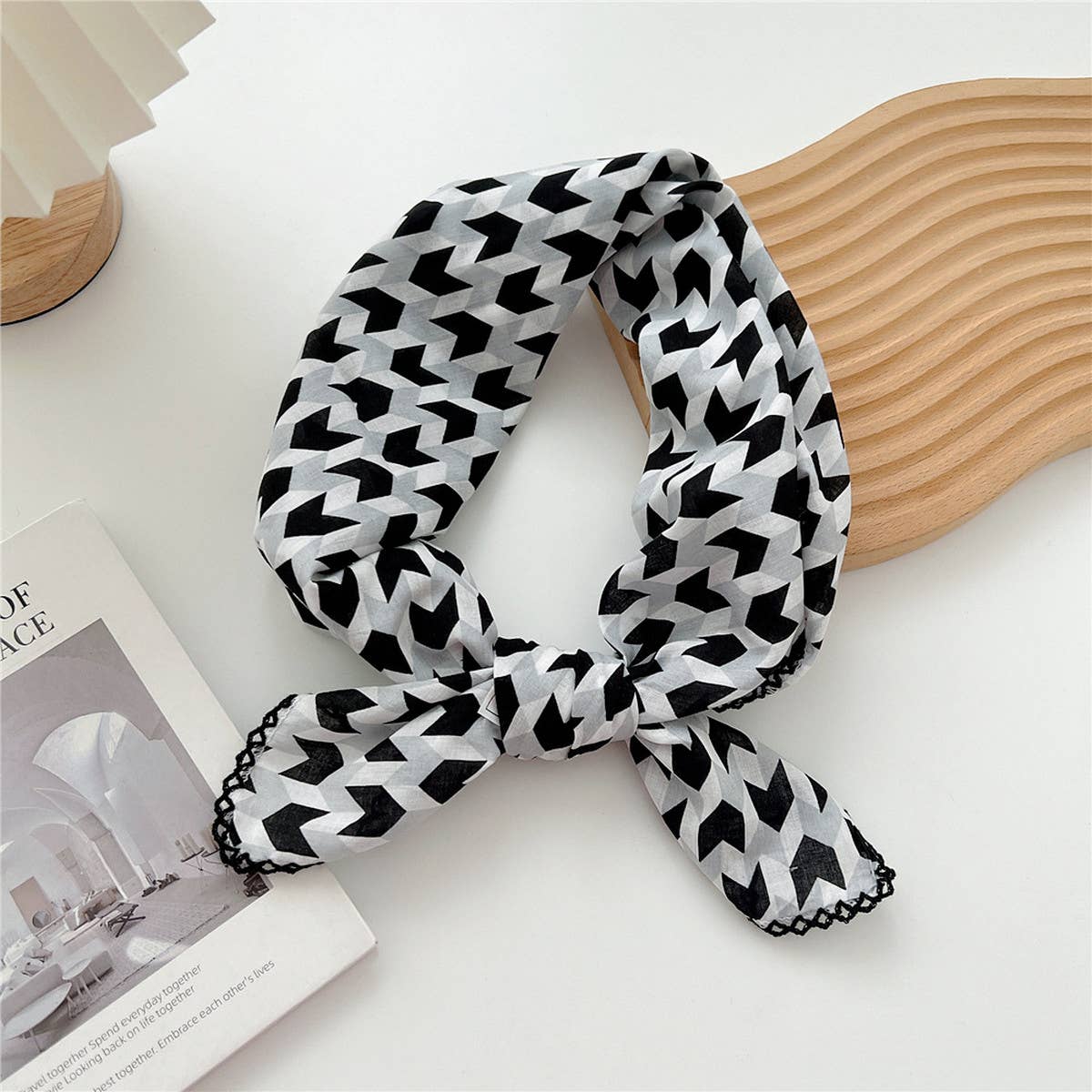 Cotton Linen Square Scarf