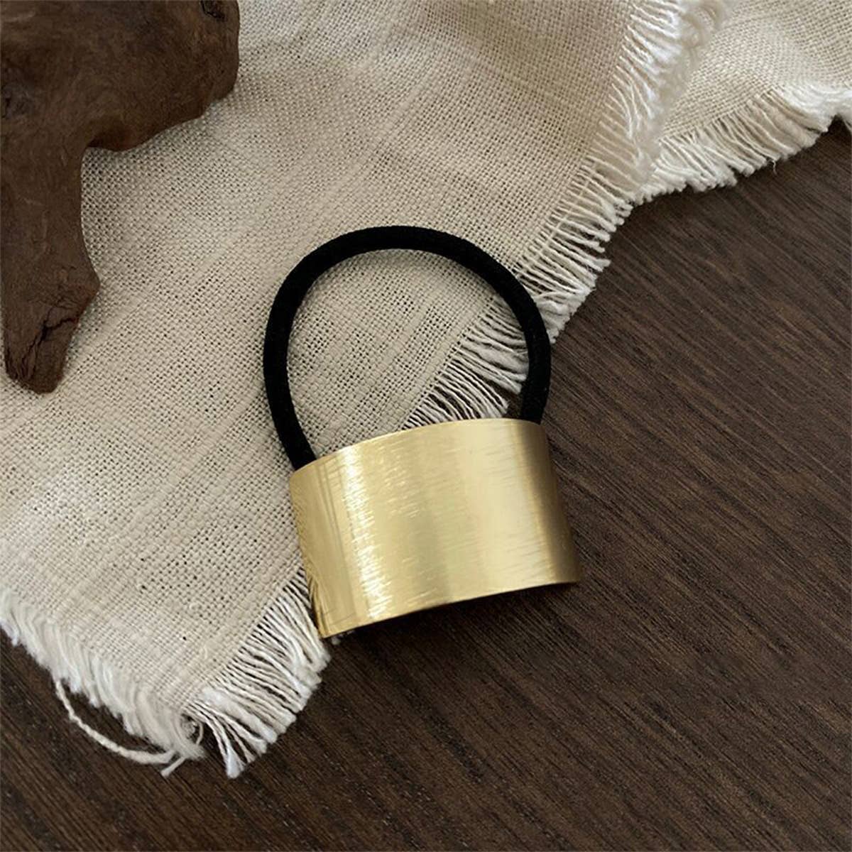 Simple Brushed Metal Hair Scrunchies