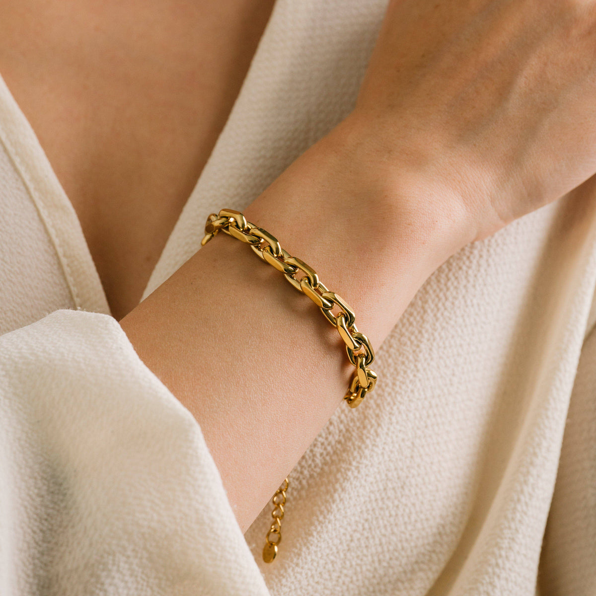 Veya Chain Bracelet | Gold Chain Bracelet | 18K Gold PVD