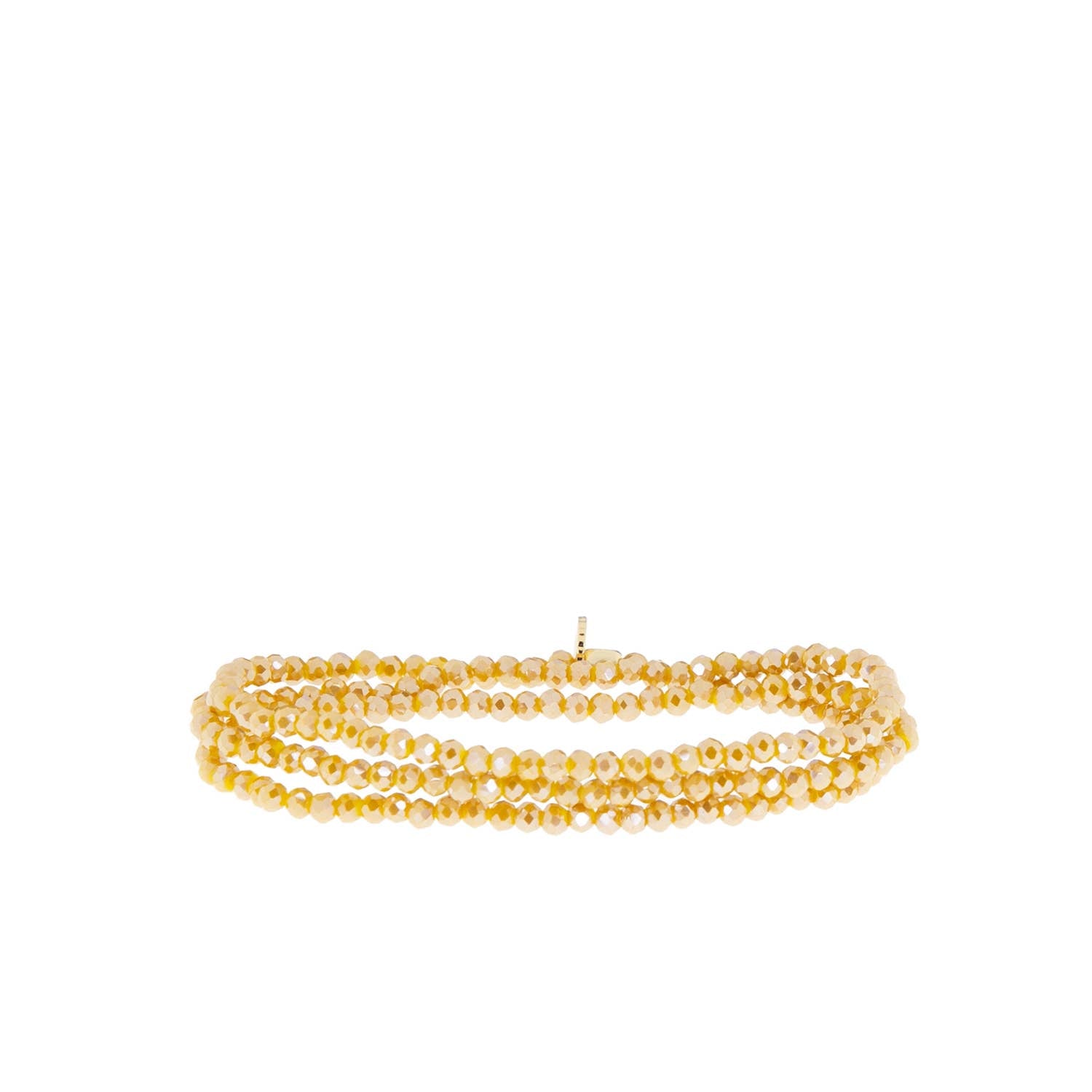 Mini stretch crystal beaded wrap bracelet