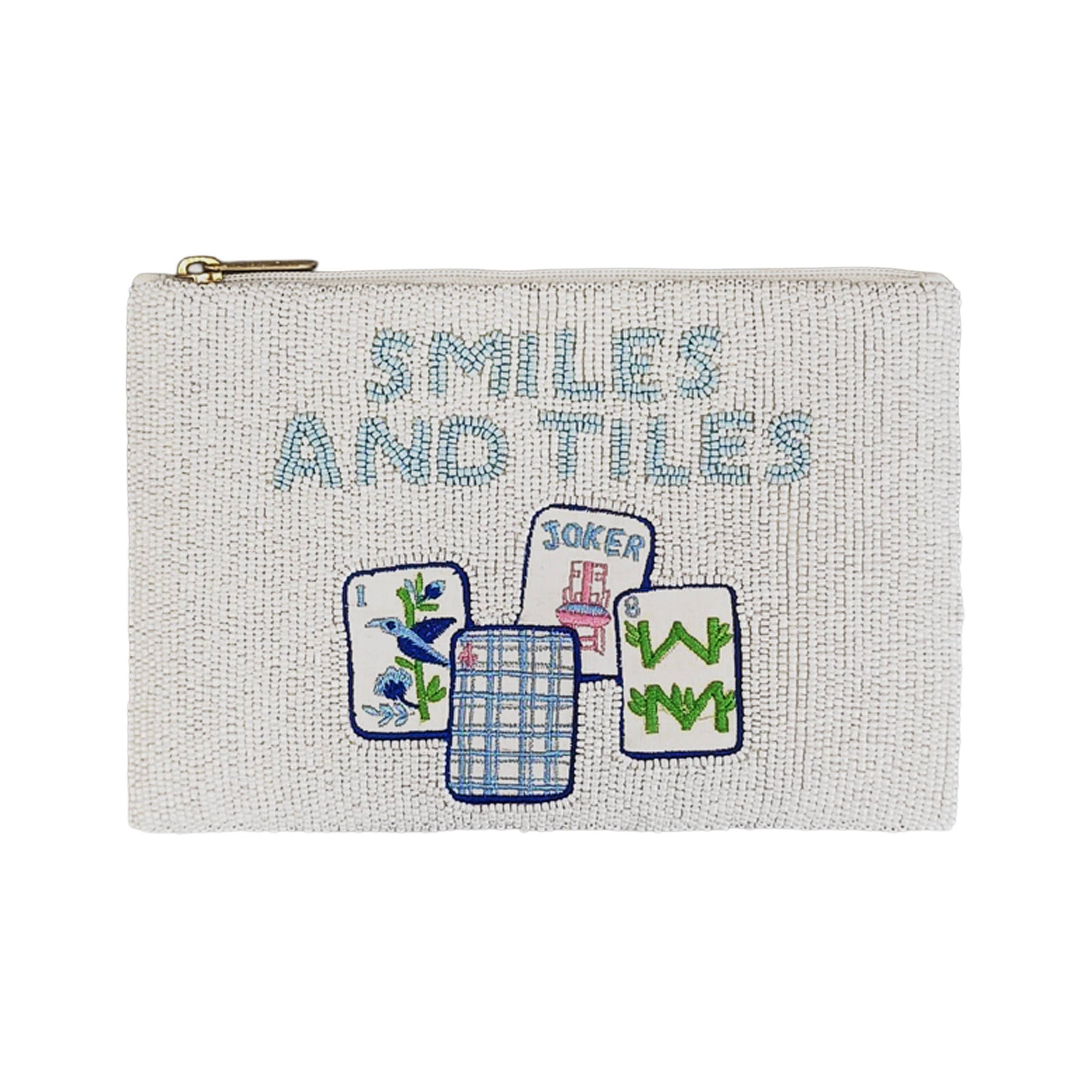 Beaded Bag- Smiles and Tiles