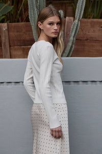 Slim Fit Knit Button Top - RTK1029