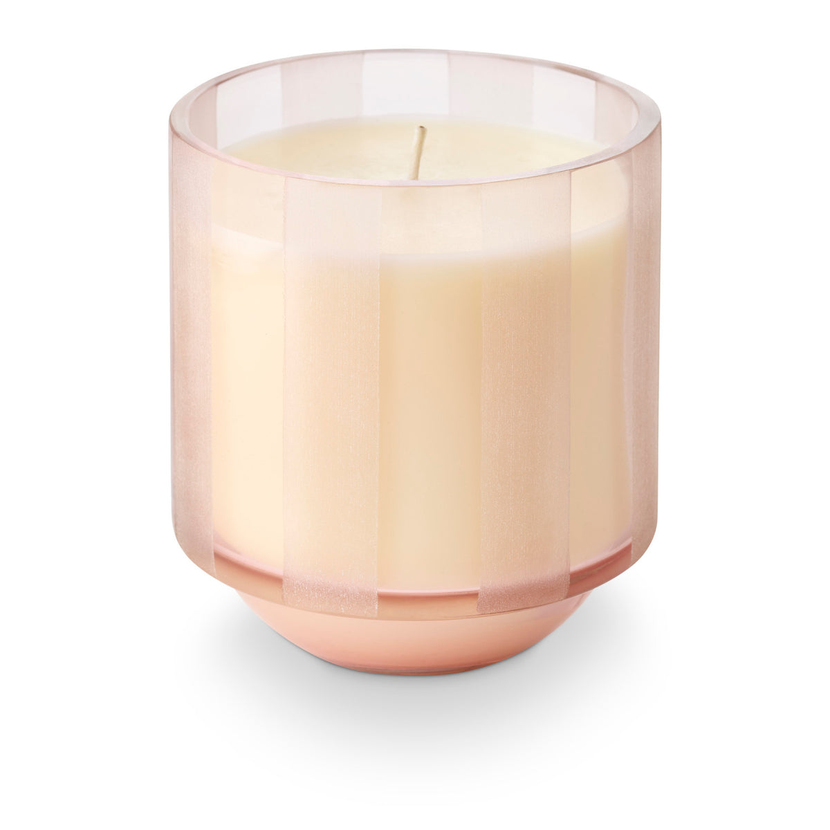 Pink Pine Etched Striped Glass