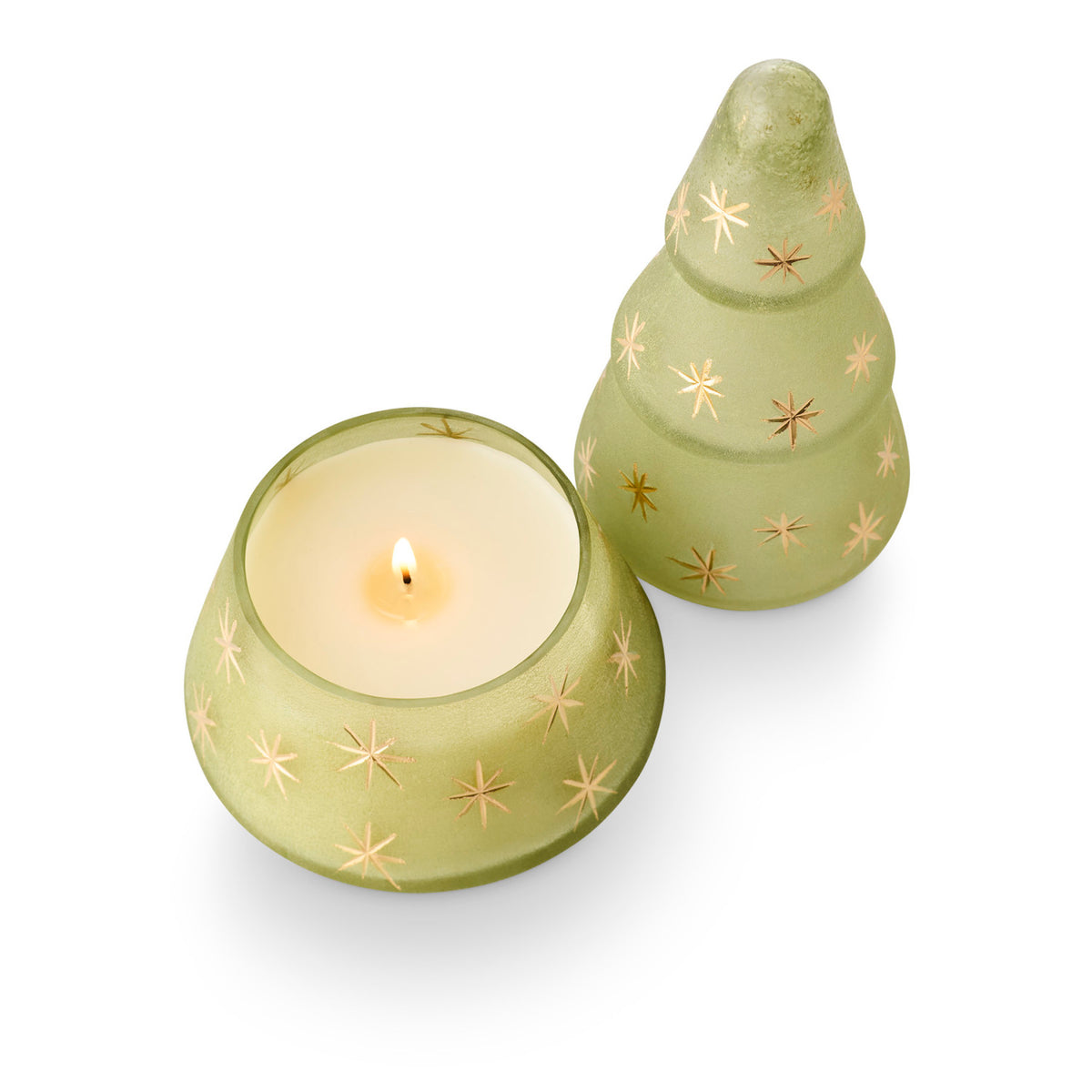 Illume Balsam & Cedar Frosted Star Glass Tree