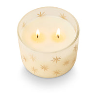 Illume Frosted Star Glass Candle