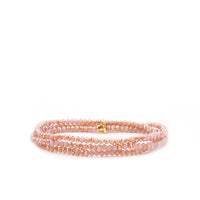 Mini stretch crystal beaded wrap bracelet