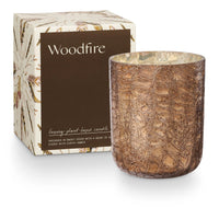 Woodfire Small Boxed Crackle Glass Candle