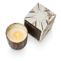 Woodfire Small Boxed Crackle Glass Candle