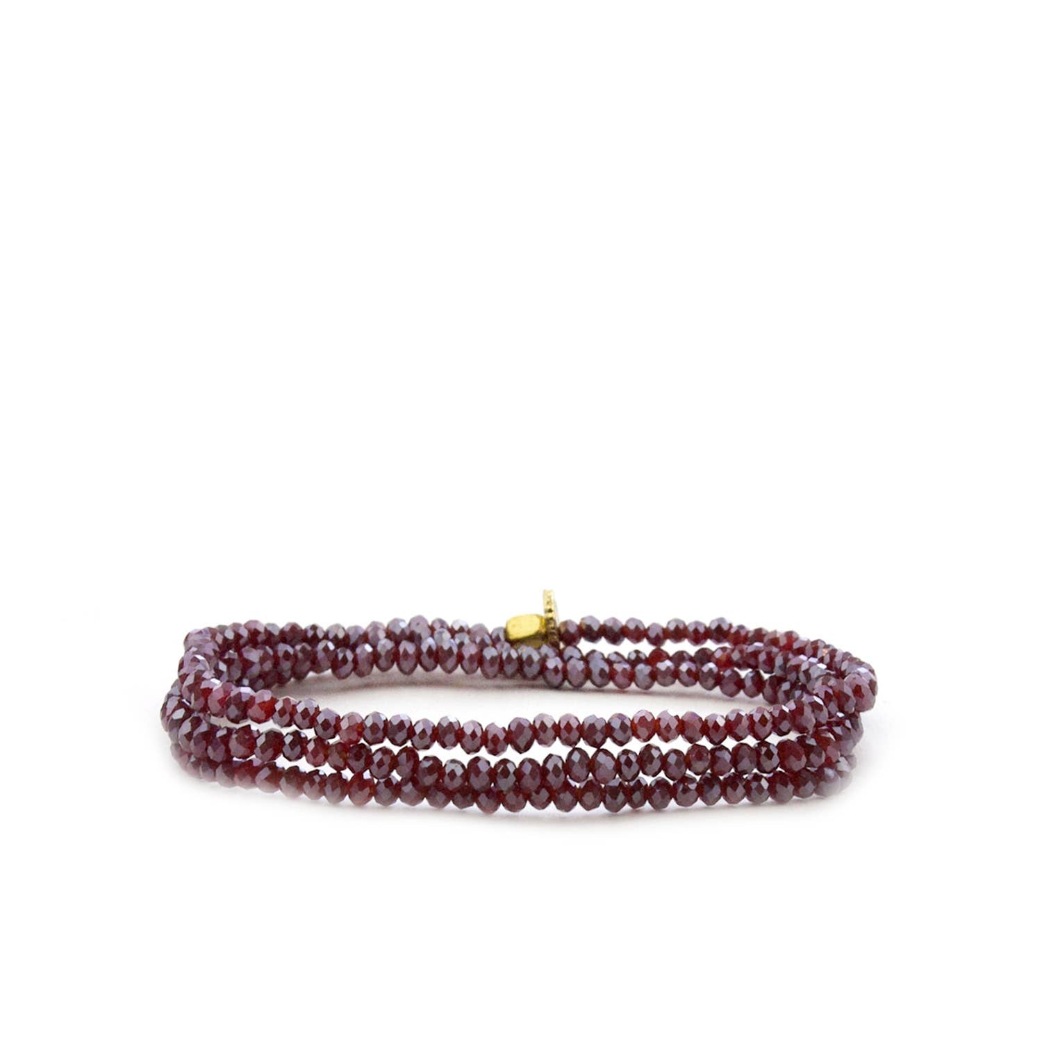 Mini stretch crystal beaded wrap bracelet