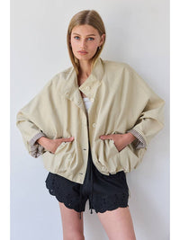 Stand Collar Button Jacket