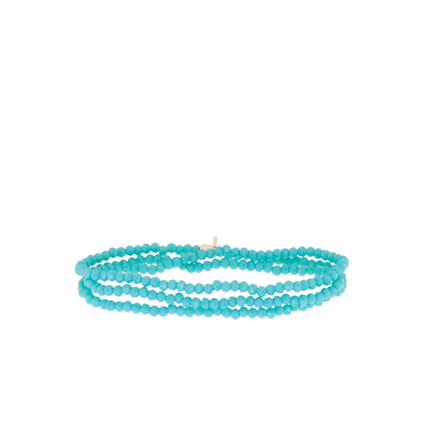 Mini stretch crystal beaded wrap bracelet
