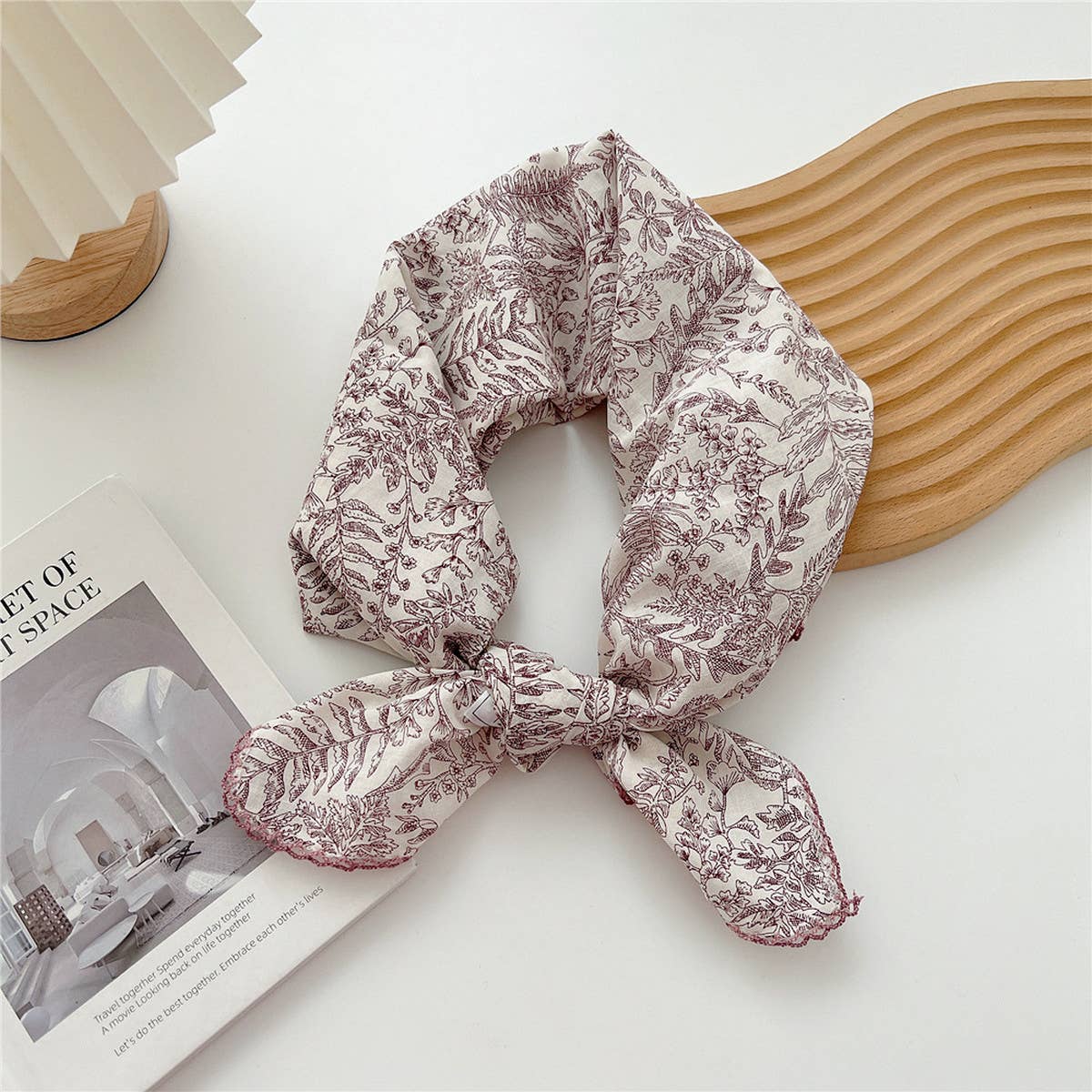 Cotton Linen Square Scarf