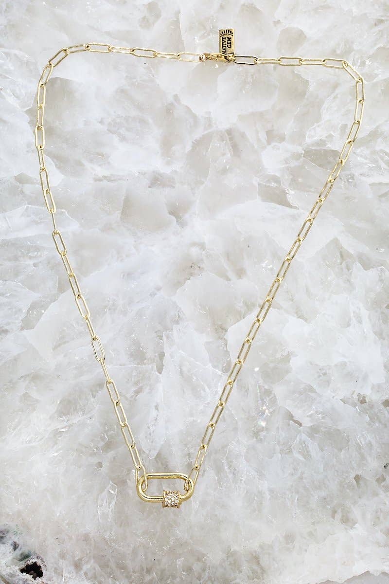 Carabiner Necklace - 14K Gold Plate