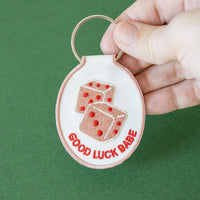 Dice (Good Luck Babe) Embroidered Keychain