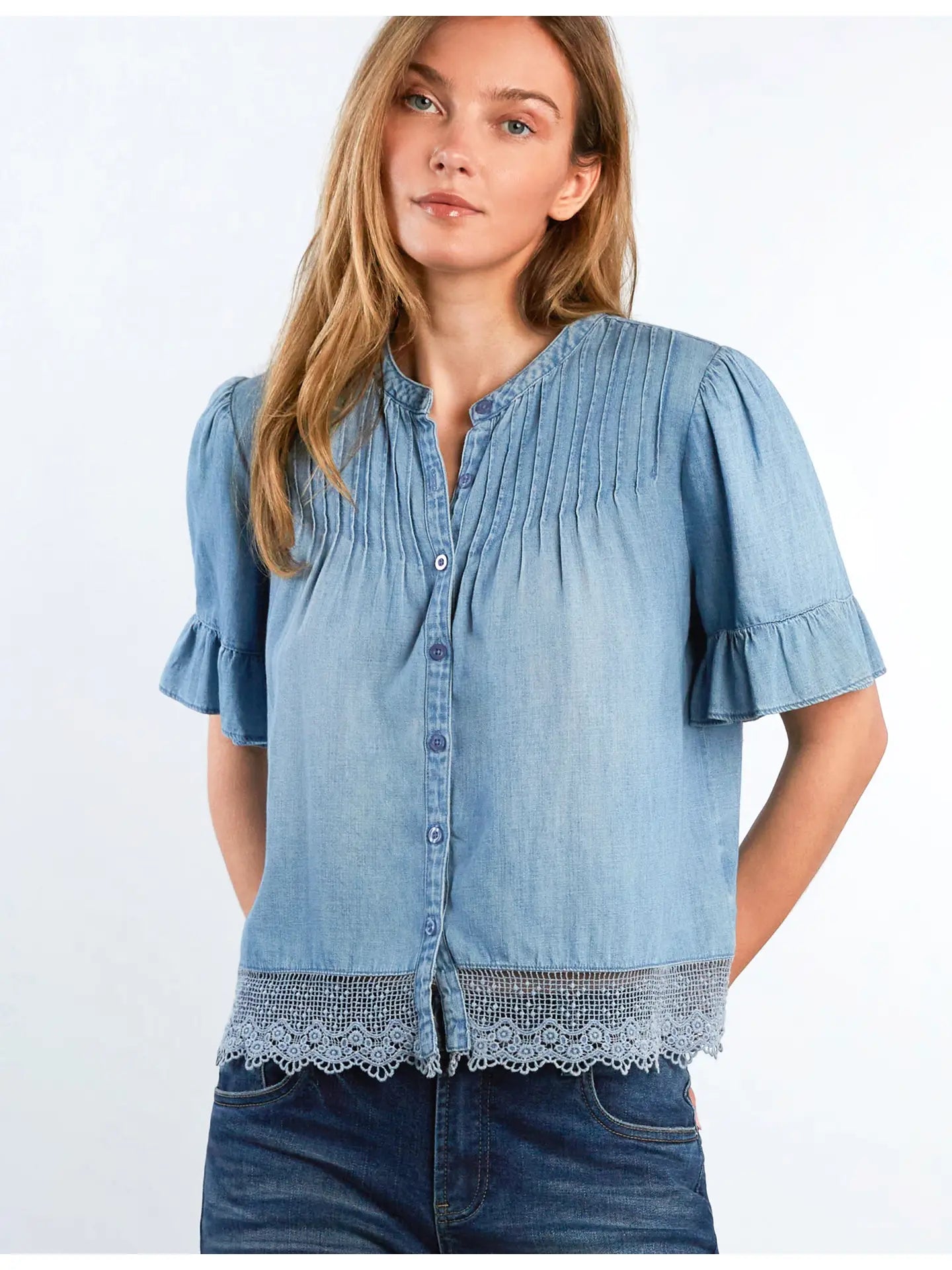 Billy T Cafe Pleats Top