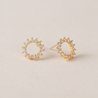 Halo Stud Earrings | Sunburst Studs | Crystal Stud Earrings