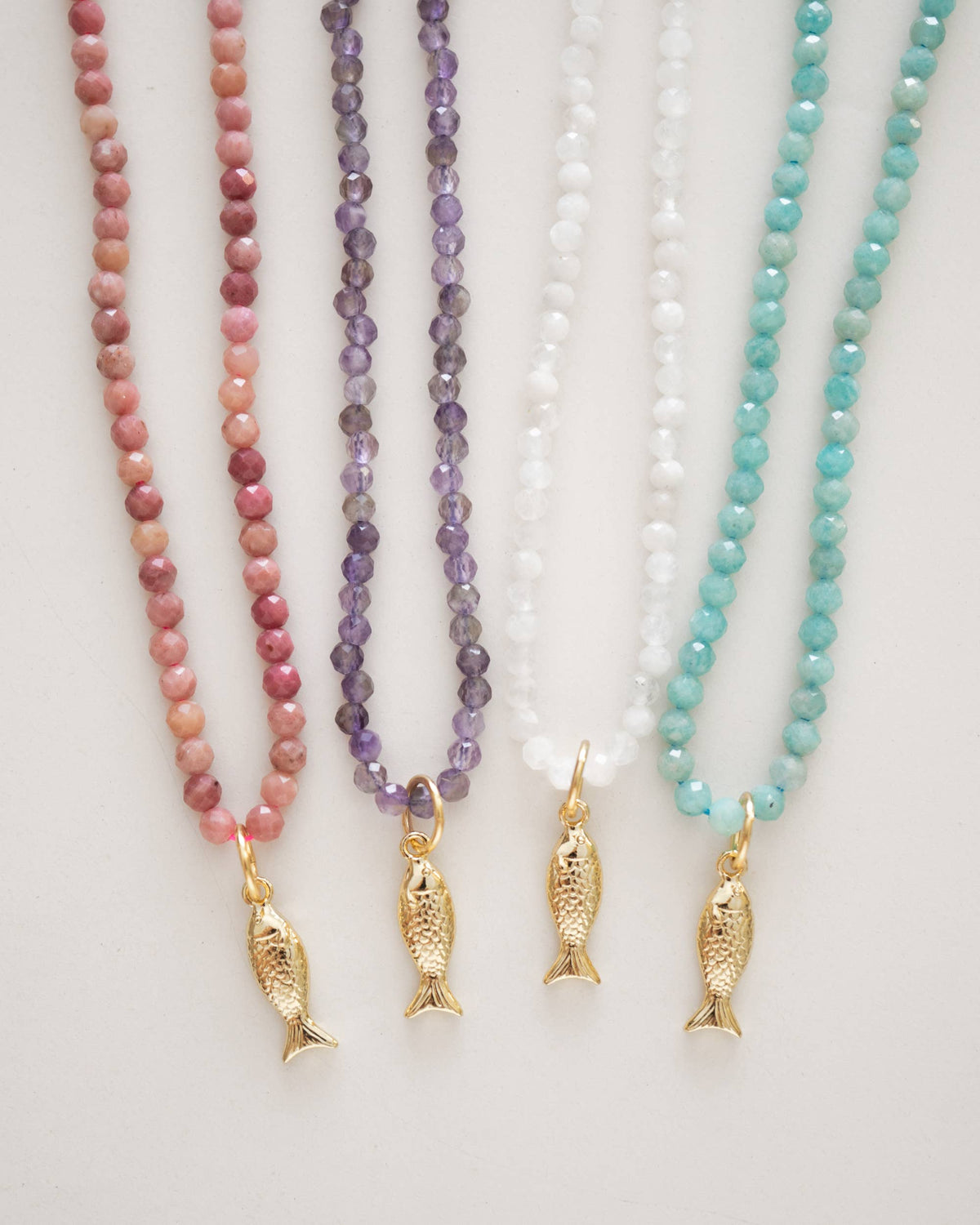 Fish Gemstone Beaded Necklace