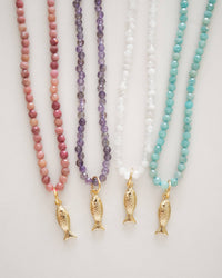 Fish Gemstone Beaded Necklace