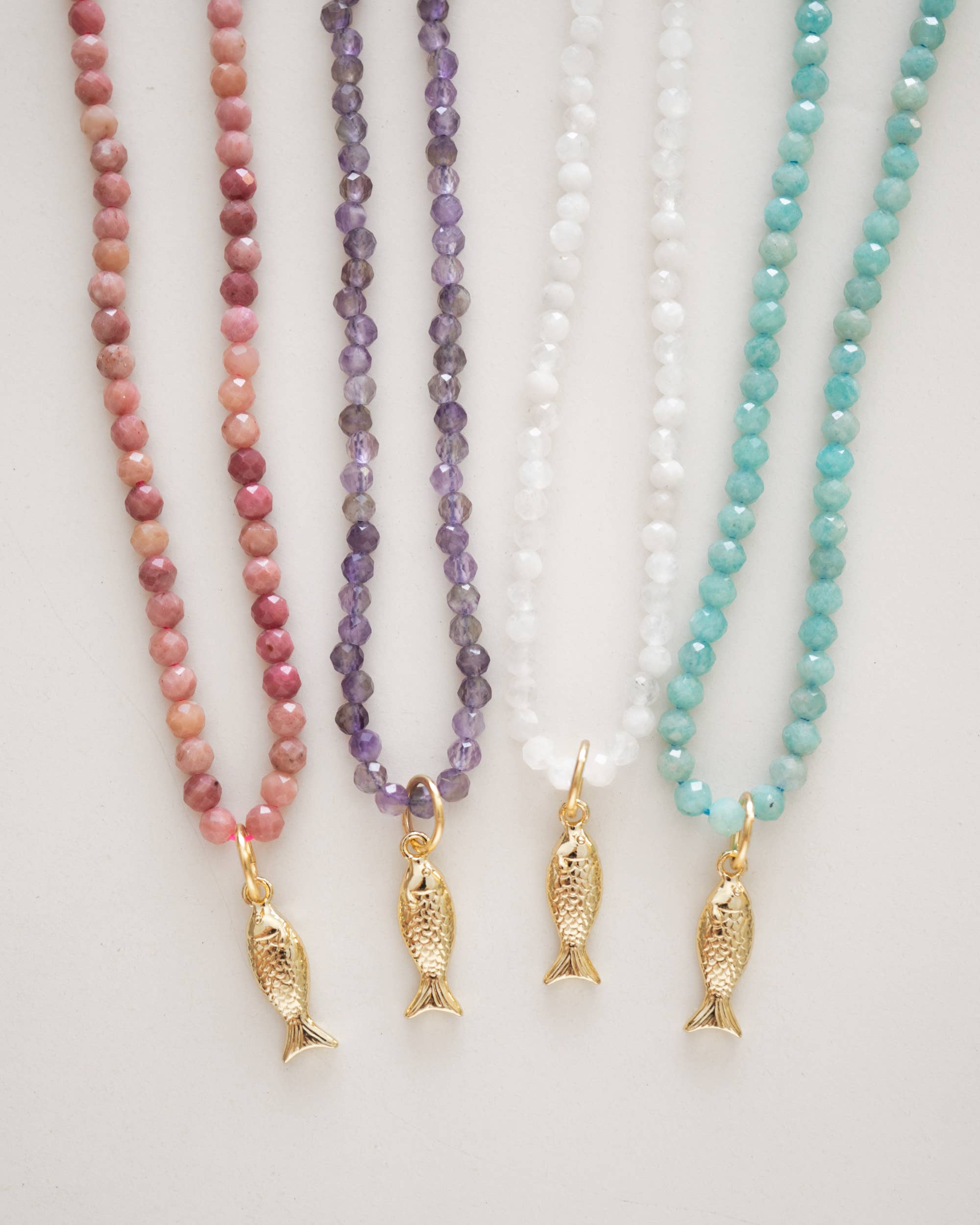 Fish Gemstone Beaded Necklace