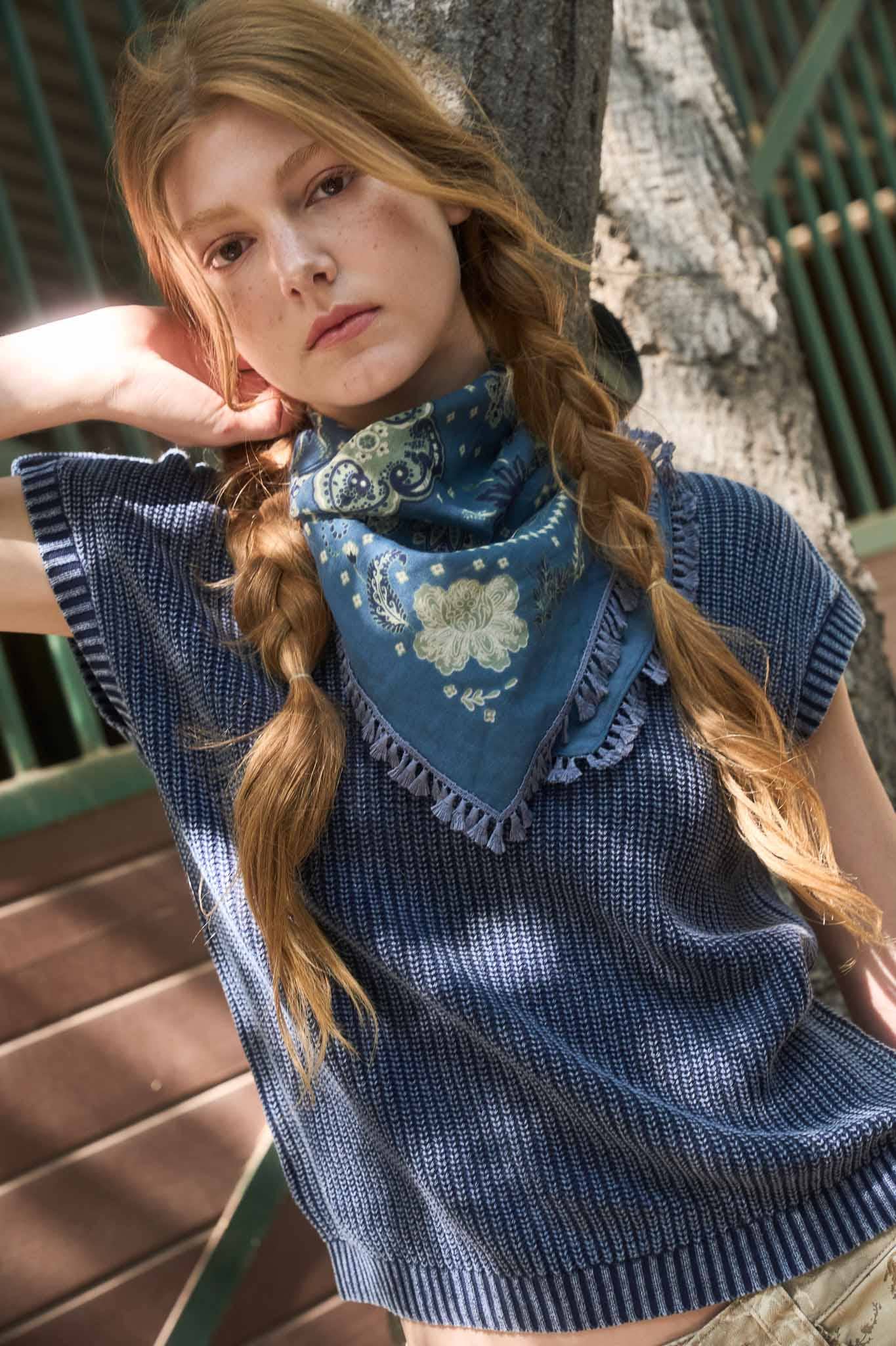 Washed Knit Pullover Sweater