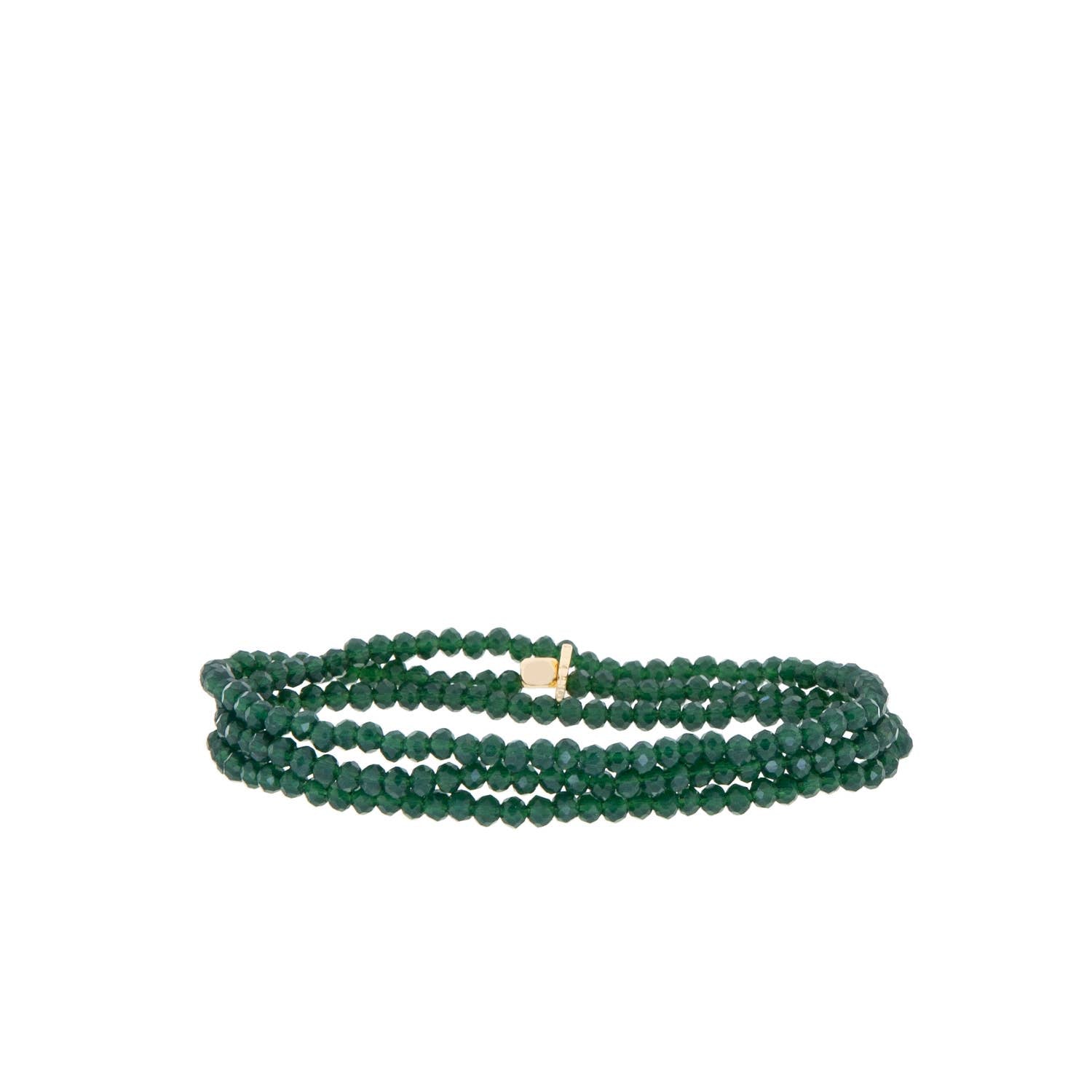 Mini stretch crystal beaded wrap bracelet