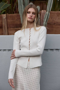 Slim Fit Knit Button Top - RTK1029