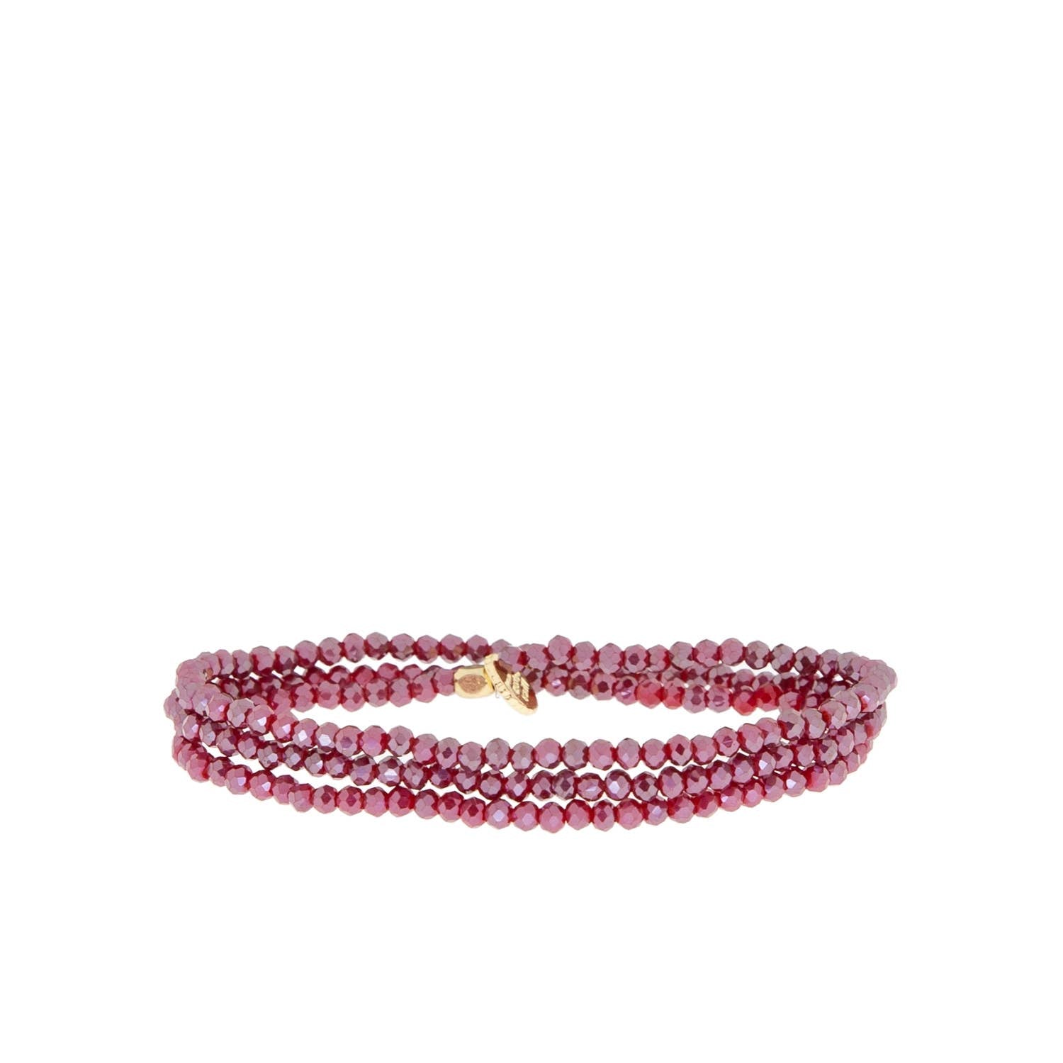 Mini stretch crystal beaded wrap bracelet