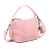 Ella Crossbody  -  Recycled Vegan Bag  - Light Pink Pleated