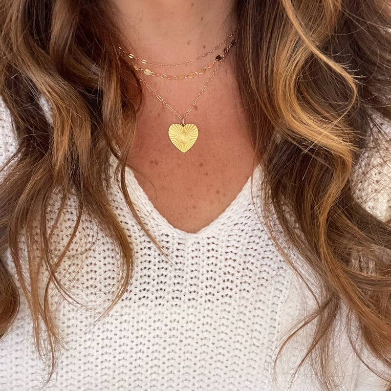 Soulmate Heart Necklace Gold Filled